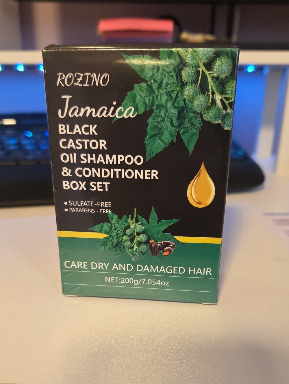 Rozino Jamaica Black Castor Oil Shampoo & Conditioner Box Set – Green